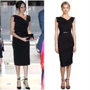 Black Halo Jackie O Sheath Dress Black size 6